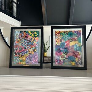 Abstract Field of Flowers. Set of two